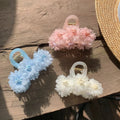 High Quality Plastic Hair Claw for Girls New Design Fresh Rose Flower Hair Band Sweet Style Gauze Embroidered Hair Accessory