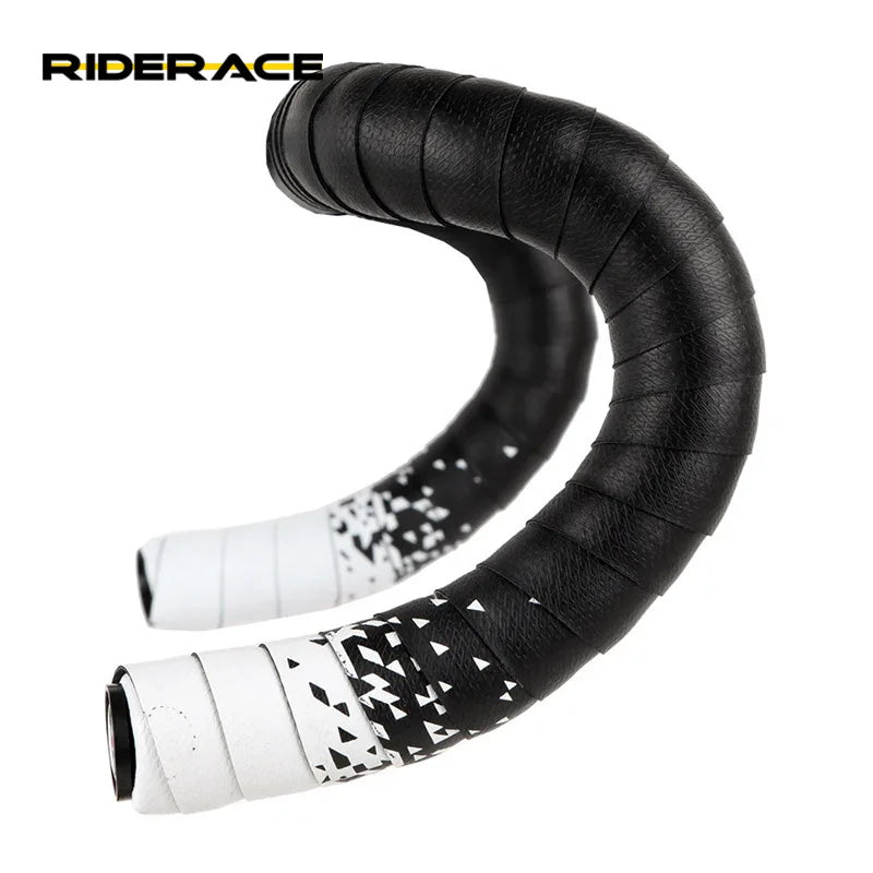 RIDERACE Colorful Road Bicycle Handlebar Tape Cork Wrap Anti-Vibration Racing Bike Handle Belt EVA+PU Double Color Riding Straps