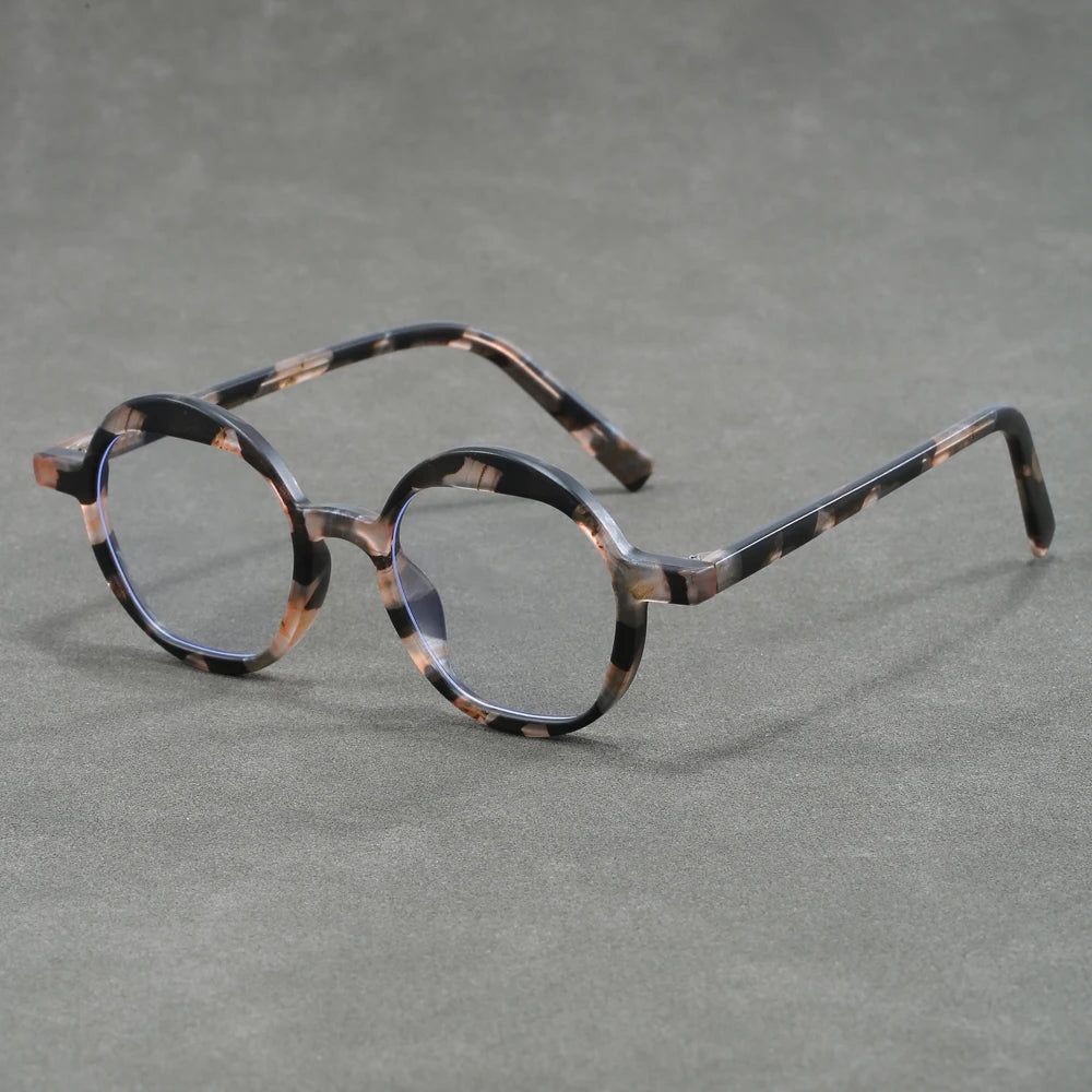 Wholesale Retro TR90 Computer Glasses Round Eyewear in Blue Blue Light Blocking Anti-Slip Eye Glasses Solid AC Lens Material