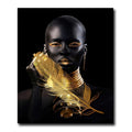 Wholesale Price Black Lady Printed Canvas Painting Printing on Wall Paintings for Home Decoration