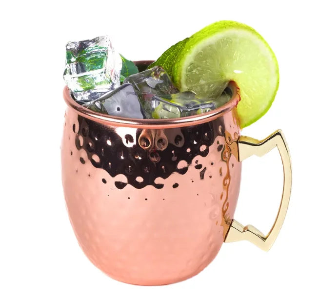 Wholesale Travel Beer Copper Cup Stainless Steel Moscow Mule Whiskey Mug Black