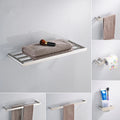 Modern Bathroom Hardware Accessories Kit Wall Mounted Bath Stainless Steel Towel Bar Set Towel Rack Sets
