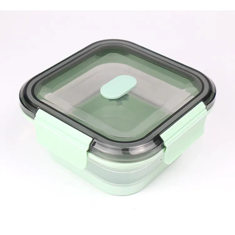 HYRI Hot Sale Microwavable Silicone Food Storage Containers Collapsible Lunch Box Kitchen