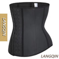 LANGQIN Latex Waist Trainer Corset Spandex Sauna Sweat Waist Cincher Slimming Shaper Belt Comfortable Tummy Control for Women