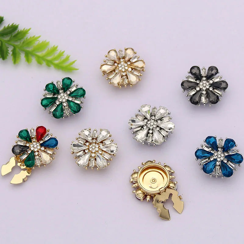 JFRB076 Unique Flower Colorful Shirt Aluminum Button Cover Cufflinks Silicone Rubber Push Start Button Covers For Women Shirts