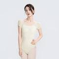 Women Dance Clothes Mesh Splicing Ballet Leotard Adult Halter-neck Gymnastics Bodysuit