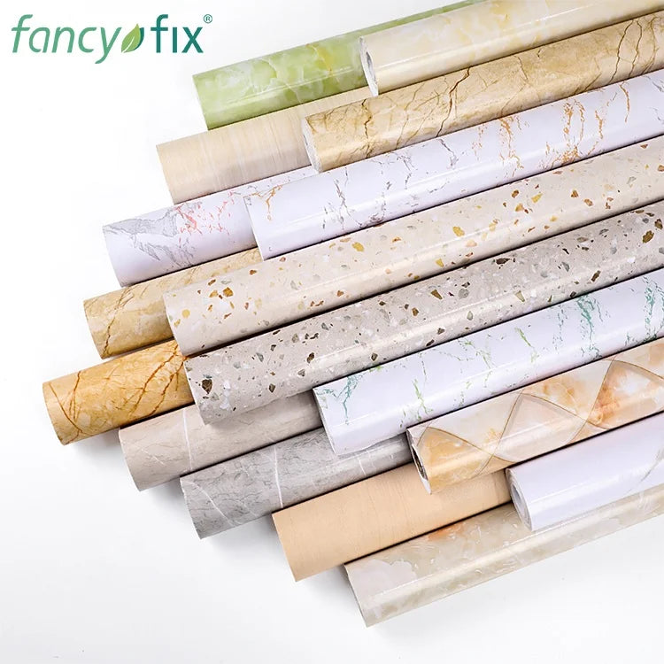 Modern Marble Decorative Peel and Stick Wallpaper 45cm*200cm Waterproof for Kitchen Application