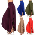 Women's Casual Hakama Irregular Flared Wide-Leg Pants in Multicolor Multiple Sizes with Natural WaistlinePlus-size dress