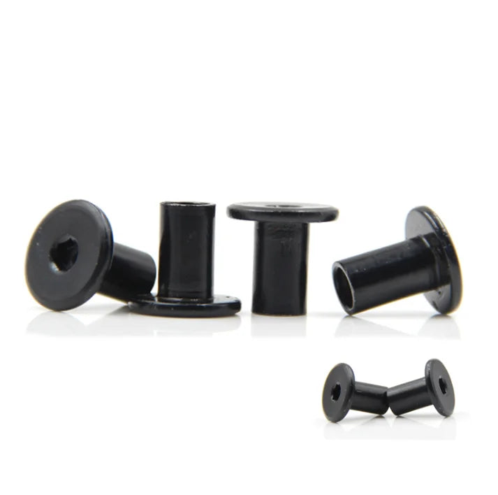 Flat Chamfered Head Furniture Screws M5 X 10MM Black Hex Head Binding Post Set