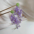 Oil Painting Sensory Forest Series Wisteria Tassel Earrings Handmade Beaded Long Seaweed Earrings Wholesale