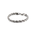 Men's 6mm Twisted Chain Bracelet New Nightclub Hip Hop Style Gold Plated Braided Rope Fashion Charm for Men