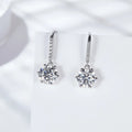 Starsgem Silver Earrings Round Shape Moissanite Gemstone S925 Sterling Silver Earrings