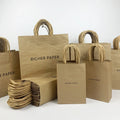 Factory Wholesale Kraft Paper Bag Tote Eco Friendly Brown Takeaway Kraft Paper Bags Black Paper Shopping Bag with Your Own Logo