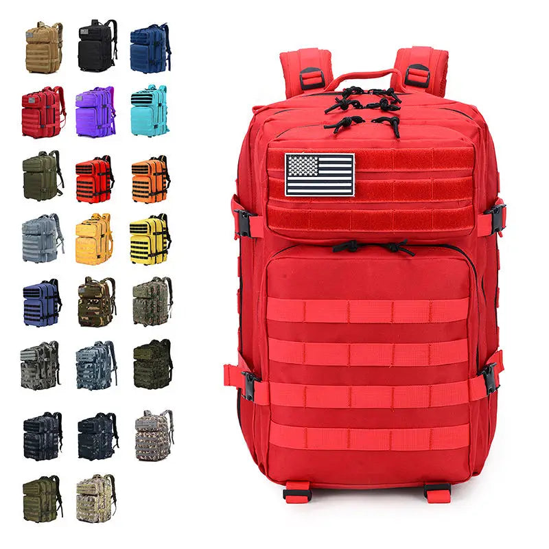 Lupu Custom 45L Tactical Backpack Molle System Camouflage Oxford Waterproof Rucksack Polyester Zipper Fashion for Outdoor Hiking