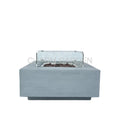 CHARM GARDEN Modern Outdoor Patio Fire Pit Coffee Table Propane Gas GRC Concrete CE & US Certified Garden Use