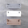 HelloWorld Creative Household Items Perforated Free Bathroom Shelf Simple Toilet Plastic Wall Mount Seamless Storage Basket Wash Rack