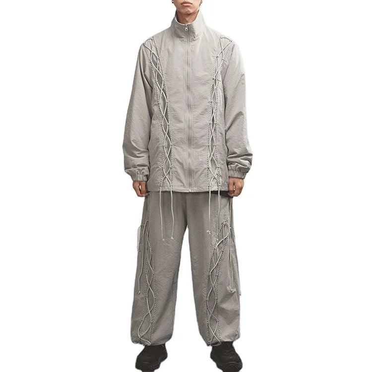 2026 Custom Chaopai Sports Suit Hoodie Long Sleeve Frock Design Men Hoodies Casual Wear