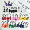 Rubber Fitness Series Soft Rubber Keychain Delicate Barbell Dumbbell Pendant Bag Hanging Accessories Gift Accessories Keychain