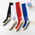 Whale OEM Custom Logo White Over Knee High Sport Compression Socks Anti Slip Crew Men's Soccer Grip Non Slip Football Socks