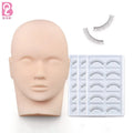 Beiqili Silicone Lash Mannequin Head Eyelash Extension Practice Head Removable Eyelids 24-28cm Doll Head for Lash Extensions