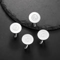 Classic Stainless Steel Alphabet Engraved Cufflink Gold Color Customized Letter Cufflink Jewelry Gifts for Women Men