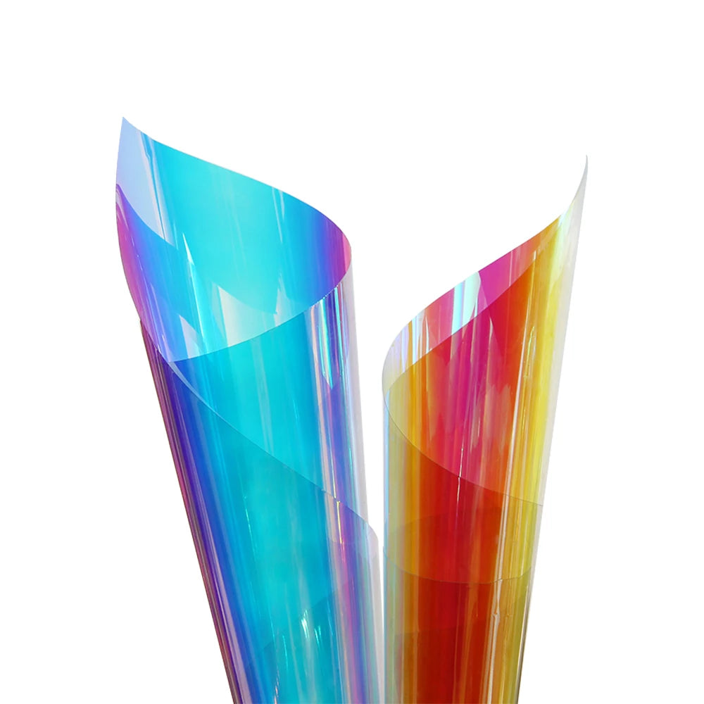HOHOFILM Self Adhesive 2mil Thickness Rainbow Decorative for Building Window Glass Dichroic Film Solar Control Reflective Films
