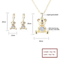 Wholesale 18K Gold Plated Korean Copper Brass Huggie Hoop Earrings Bear Flower Drop Cuff Jewelry Zircon Trendy Style Women Girls