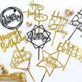 Acrylic Happy Birthday Cake Topper for Wedding Party Cake Decorating