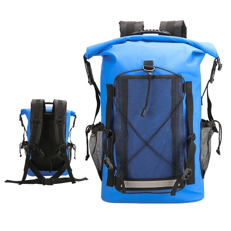 Customized Logo 25L/30L PVC Camping Hiking Snorkeling Casual Outdoor Sport Beach Gear Bag Dry Waterproof Backpack Sack Drybag