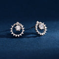 Wholesale Earrings Jewelry Rhodium Plated Cubic Zirconia Circle Star Stud Earring 925 Sterling Silver Fine Jewelry Earrings