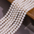 5-6mm White Nature Loose Pearl Near Round Shape Nature Beads Strand for Necklace Bracelet Jewelry Making