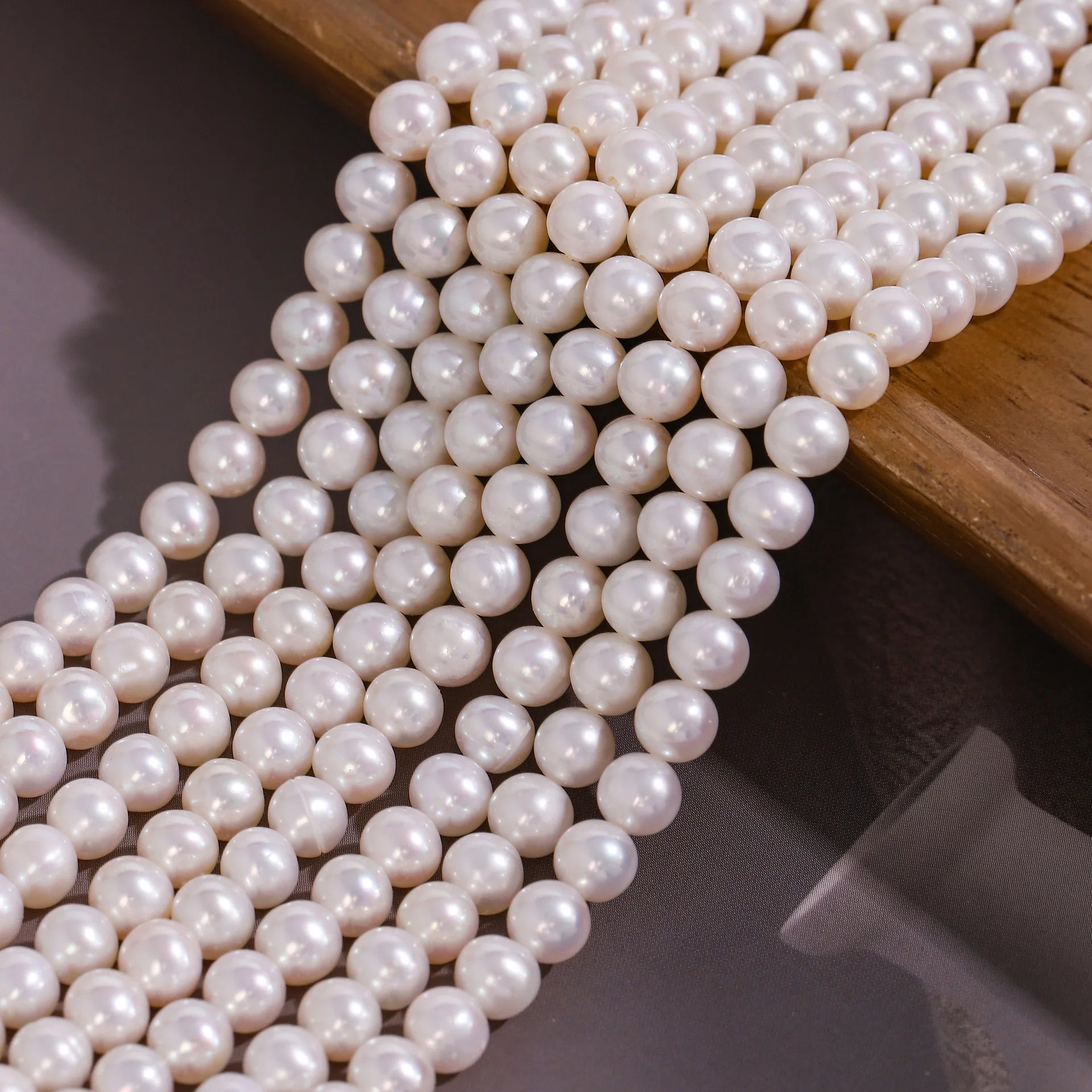 5-6mm White Nature Loose Pearl Near Round Shape Nature Beads Strand for Necklace Bracelet Jewelry Making