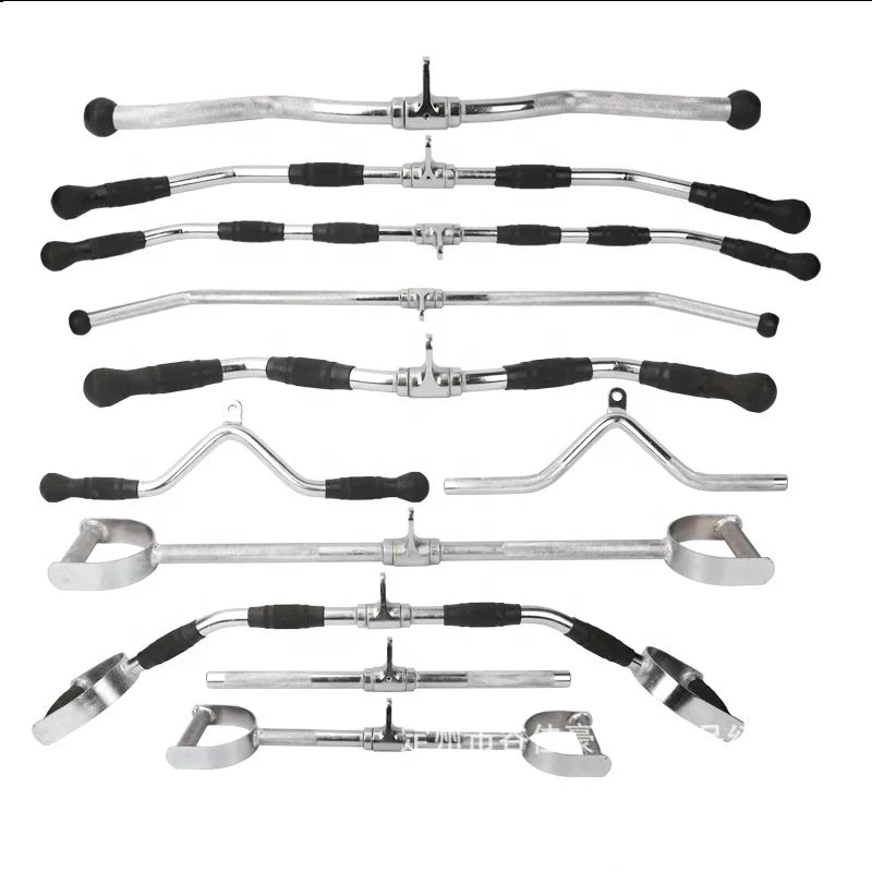Wholesale Squat Rack Accessories Home Gym Fitness Cable Handle Press Down Bar Smith Machine Accessories