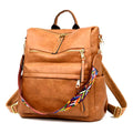 Custom Vintage Women Girls Backpack PU Leather Waterproof College Travel School Bag Shoulder Handbag Purse