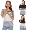 Hot Selling Plus Size Maternity Nursing Clothing Summer Jersey T-Shirt Short Sleeve with Super Soft Round Neck Pregnant Women