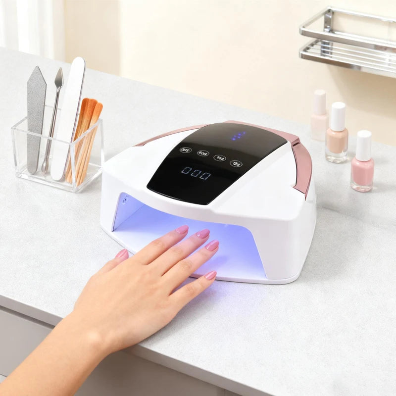 2025 New Arrival Custom Logo Lamp Led Nail 96 W UV Gloves for Gel Nail Lamp Print