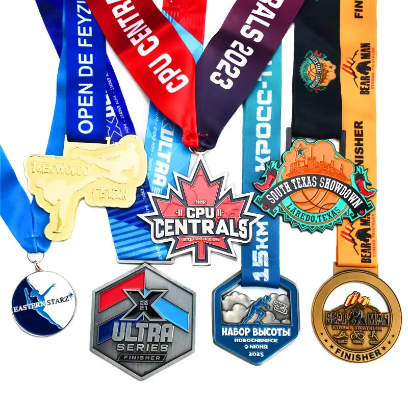 High Quality Gold-Plated Custom Sport Swimming Marathon Karate Medals and Trophies Metal Medallions for Art & Collectible
