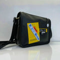 Elegant Ecoleather PU Leather Shoulder Messenger Bag Custom Black Side Chest Sling Crossbody Luggage Soft Plain Men Women