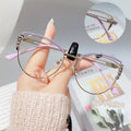 Wholesale Optical Eyeglasses Frames Metal Temple Cat Eye Optical Computer Frame Custom Logo  Blue Light Blocking Glasses Frames