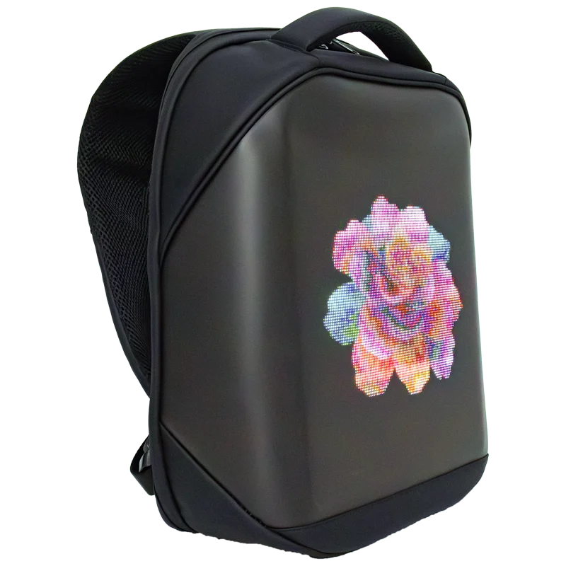 Slogan Screen Programmable School Travel Unisex Smart Laptop Backpack USB Waterproof Polyester Modern Design Portable TPU