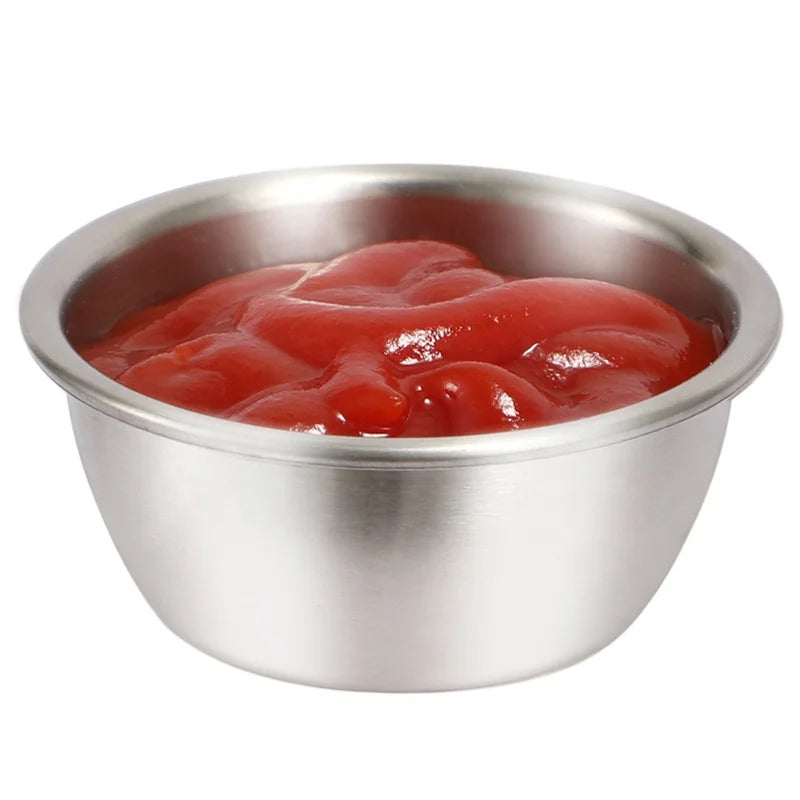 Factory Wholesale Food Grade 304 Stainless Steel Sauce Cup Tea Cups & Saucers for Dipping Portion Cup
