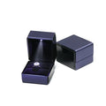 Creative LED Light Jewelry Box Proposal Ring Pendant Box Brushed Leather Jewelry Packaging Box