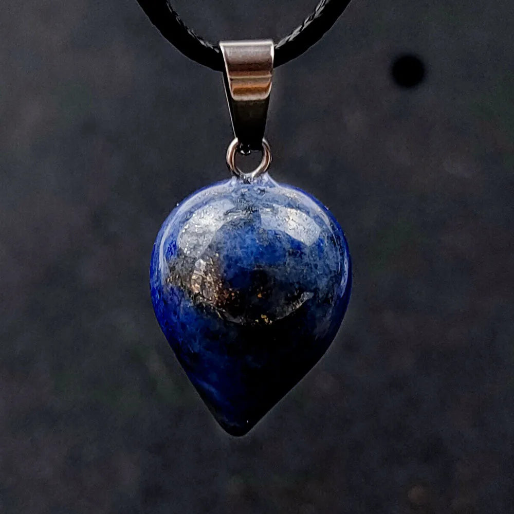 Hongzhuo Handmade Lapis Lazuli Teardrop Shape Wholesale Online Manufacture Gemstone Crystal Pendants Jewelry