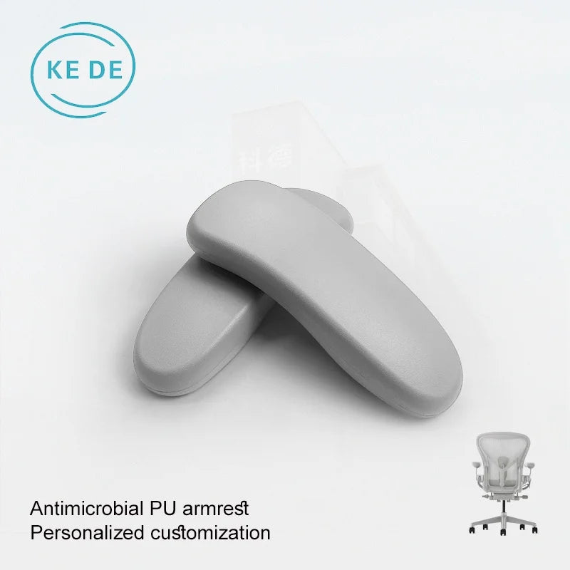 Branded Office Chair Armrest Pads Polyurethane Integral Skin Form Adjustable Accessories for School & Office Use