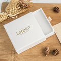 High Quality Thick Cardboard Paper Custom Logo Earring White Slider Paper Jewelry Packaging Box Jewelry Sliding Gift Box