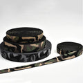 Customizable Camouflage Color Jacquard Oeko-Tex Certified Spandex/Polyester Elastic Webbing Custom Colors Logo for Garment/Shoes