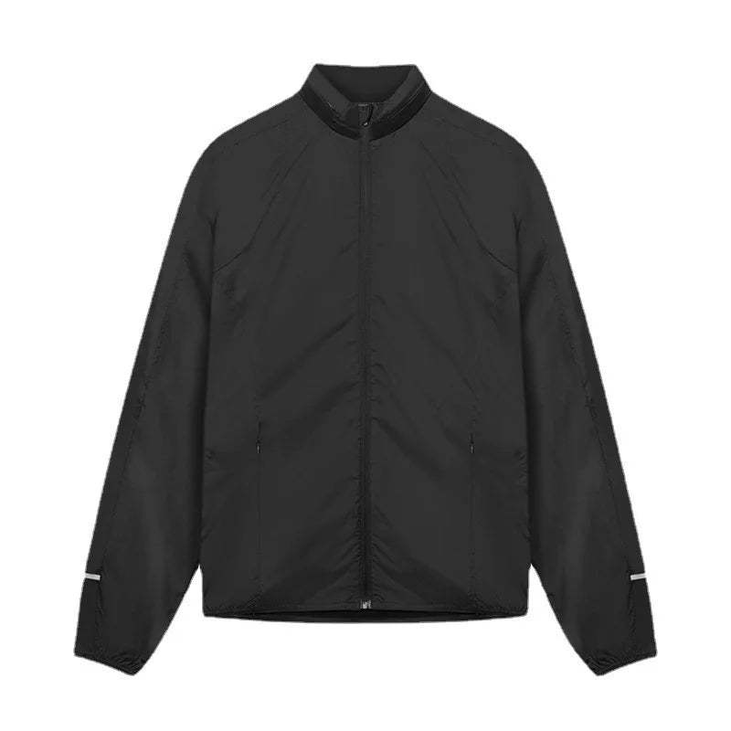 Men's Spring Autumn Fashionable Sports Jacket With Night Reflective Hooded Zipper Cardigan Mens QUICK DRY Gym Sports Cardigan