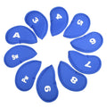 Wholesale Set 10Pcs Golf Iron Head Covers Cloth Material Regular Size Protective Accessories for Iron Golf Clubs Soft