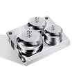 Fast Shipping Stainless Steel 3 Pcs Nail Acrylic Powder & Liquid Container Jar Organizer Tray With Lids Nail Powder Holder Cup