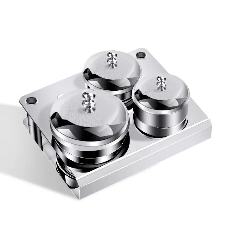 Fast Shipping Stainless Steel 3 Pcs Nail Acrylic Powder & Liquid Container Jar Organizer Tray With Lids Nail Powder Holder Cup